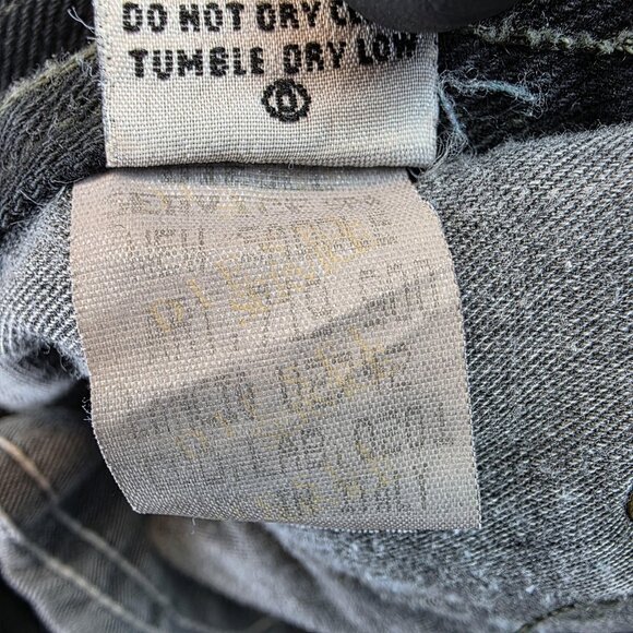 Vintage Diesel Jeans Mens 33 Black Saddle Button Fly Made in Italy 90s Denim - Picture 14 of 14